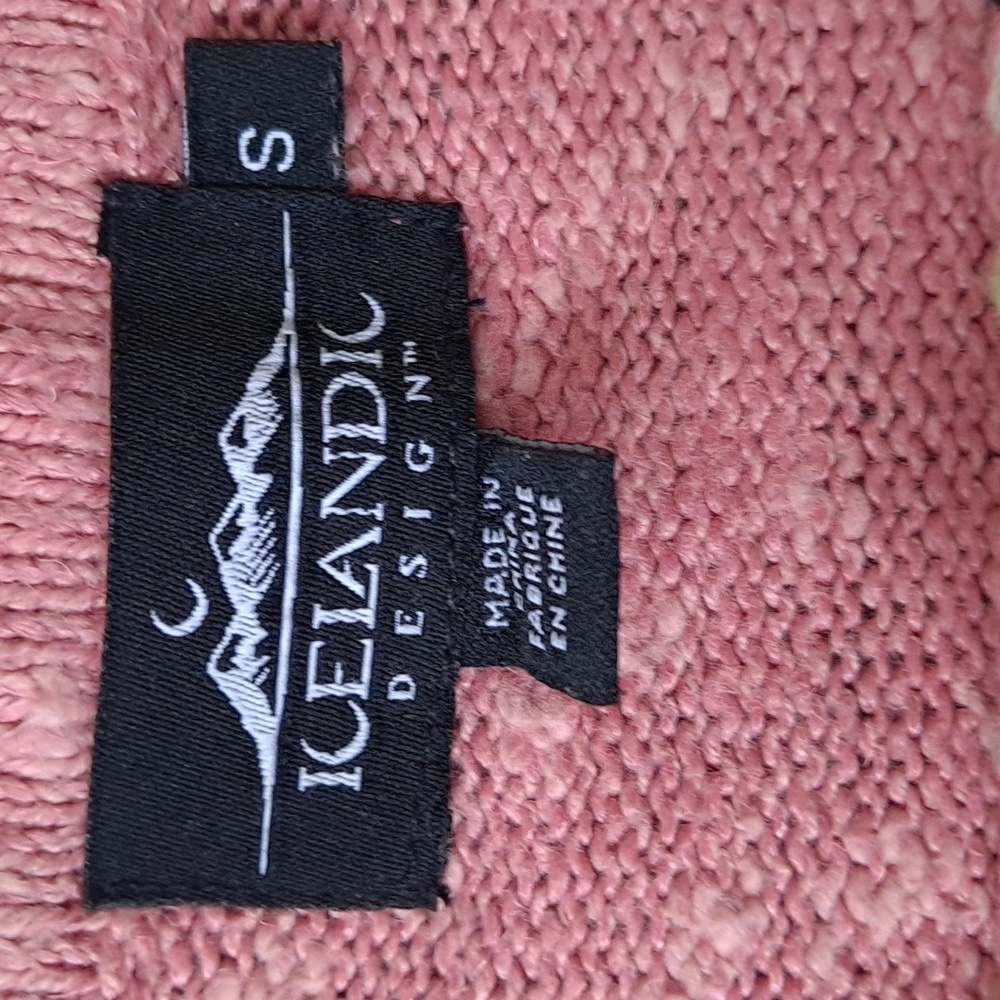 Icelandic Design Nordic Cardigan | Linen Blend | Women's Small | Color Pink - Picture 4 of 12